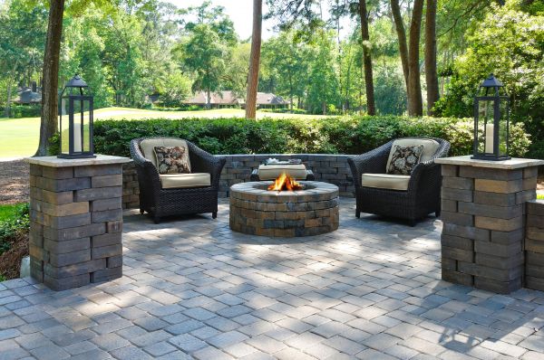 Fire Pit Installation in Hickory