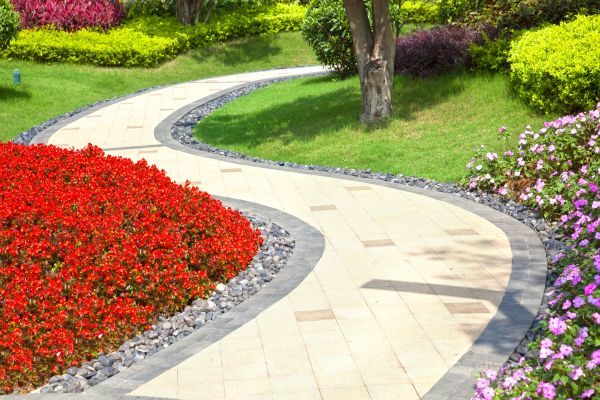 Garden Walkway Installation in Hickory