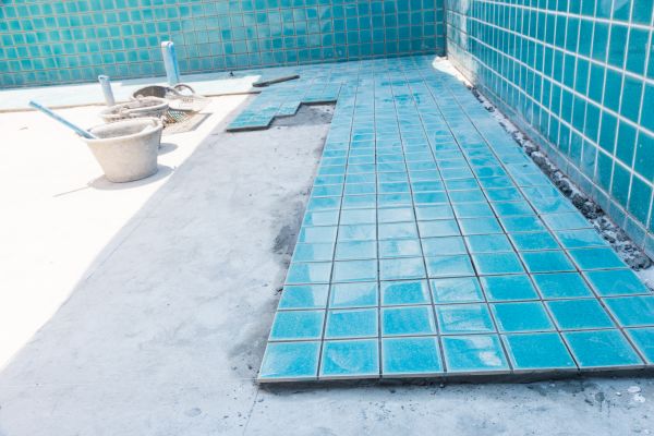 Pool Flooring Installation in Hickory